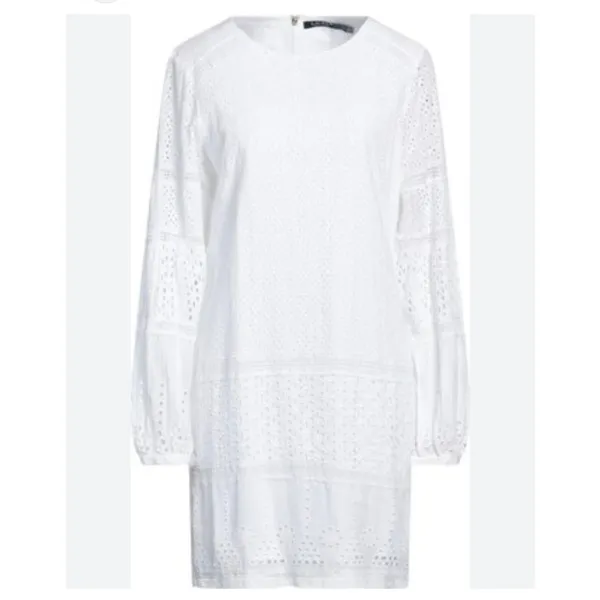 RALPH LAUREN White Cotton Voile Floral Eyelet Dress Size 10, $55, B53 - Image 9