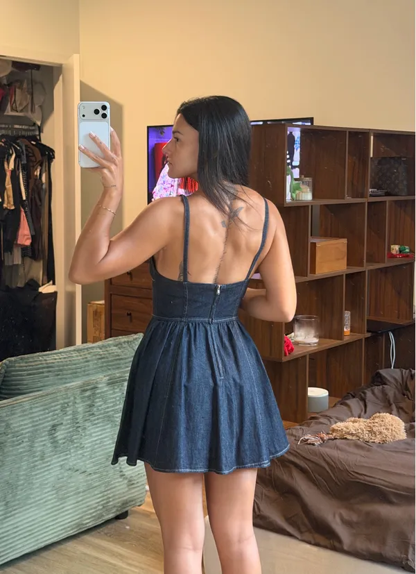 ZARA Denim Mini Dress - Image 2