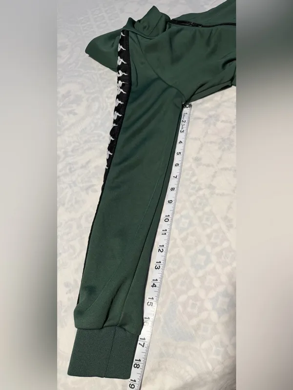 Kappa women cropped green jacket size S - Image 13