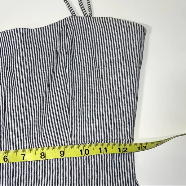 Karla Blue & White Seersucker Striped Mini Dress - Image 10