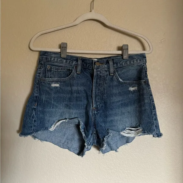 Denim Forum Aritzia the‎ ex boyfriend shorts sz 28 denim shorts cut off - Image 3