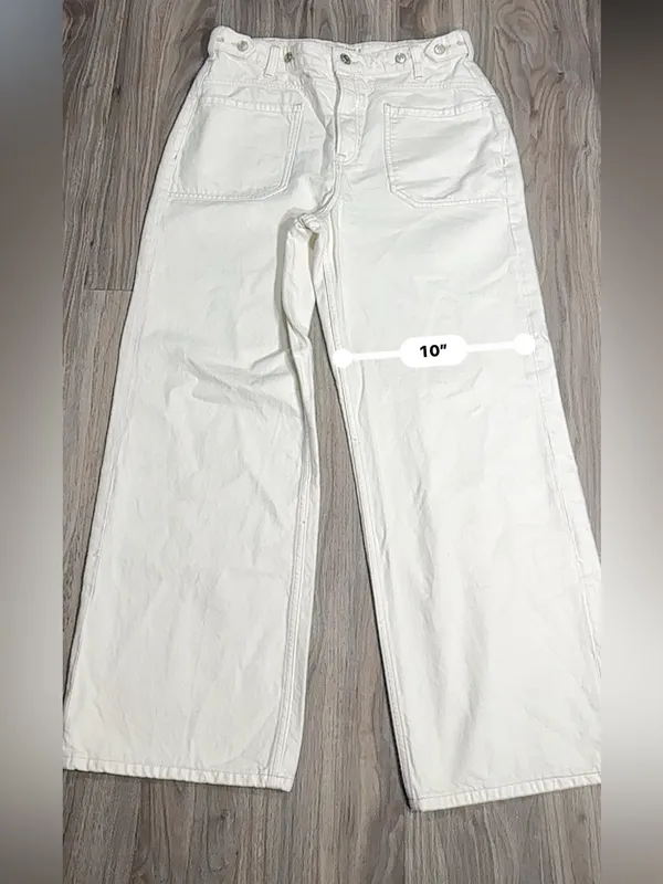 Free People We The Free Palmer Jeans Eggshell – Size 30. - Image 10