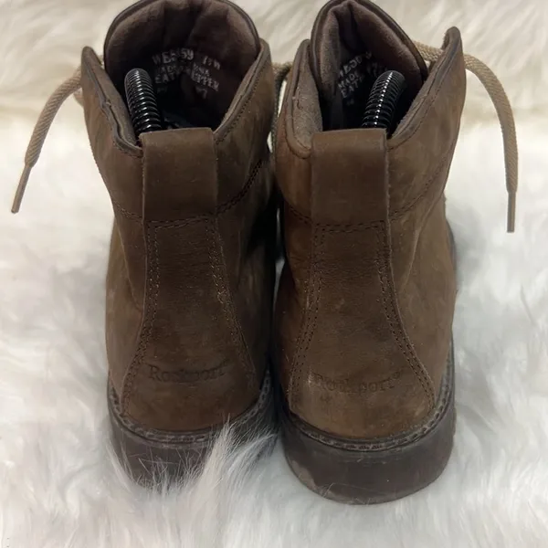 Rockport brown suede ankle Hiking Boots Sz 7.5 Fisherman Core D20‎ - Image 6