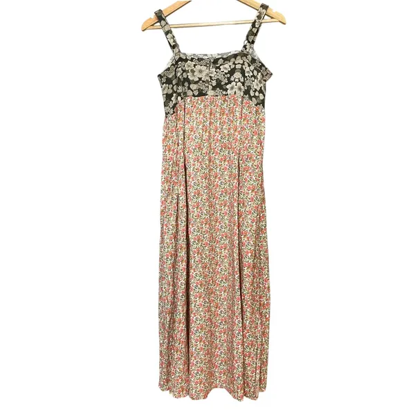 Natural Life Dress Patti Side Slit Floral Empire Waist Medium Maxi Women Boho - Image 4