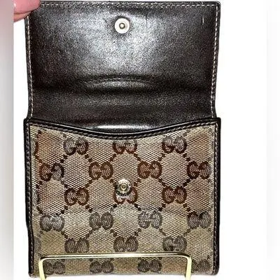 Authentic Gucci GG Supreme Coated Canvas and Leather French Flap Bifold … - Image 4