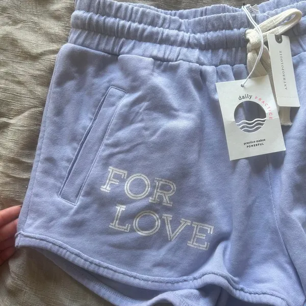 Anthropologie Daily Practice Violet Lounge Shorts Coastal Athleisure Size Medium - Image 4