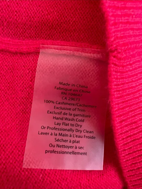 Kinross Cashmere 100% Cashmere Rhinestone Mock Neck Sweater Pink M NWT - Image 8