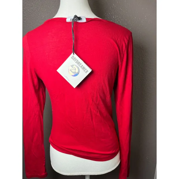 Daydreamer Solid Boatneck Long Sleeve in Red Size Large retails $55 NWT - Image 5