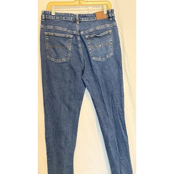 Tommy Hilfiger Women's Straight Jeans Blue Medium Wash Denim Mid Rise - Image 4
