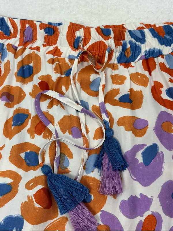 Anthropologie Farm Rio Vibrance Maxi Skirt Multicolor Leopard-Print Size XL - Image 9