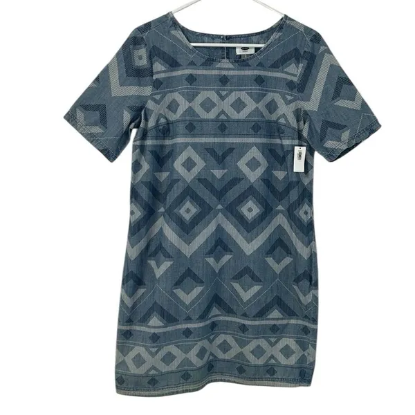 Old Navy Blue Cotton Dress(Size Small) - Image 3