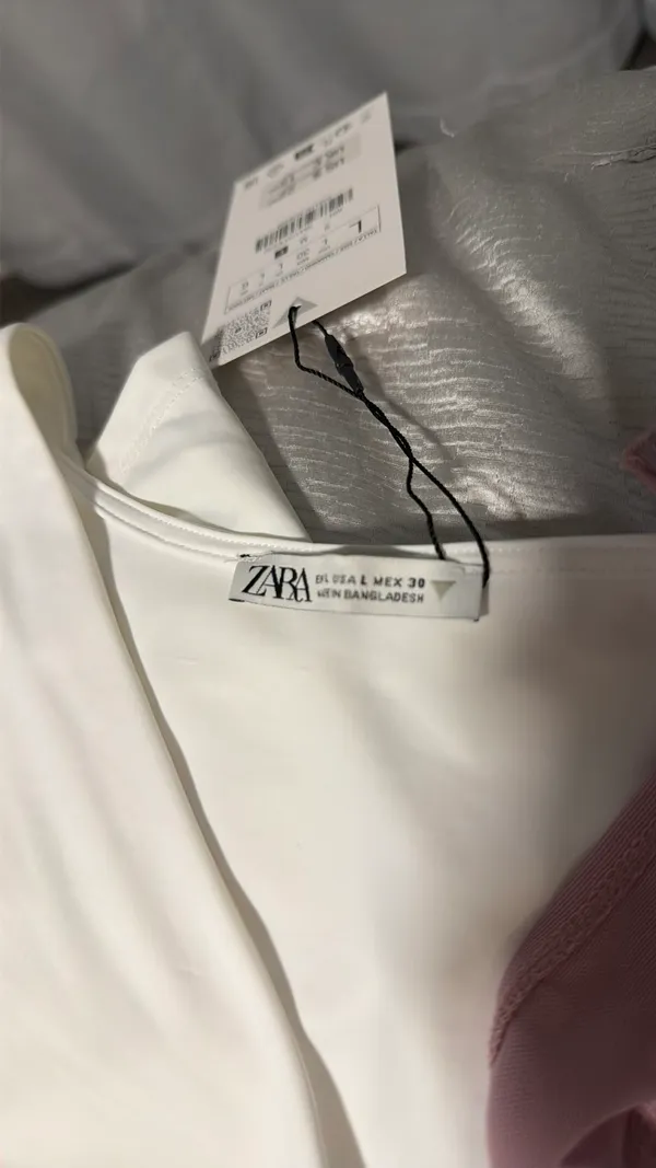 ZARA White Asymmetrical Top - Image 3