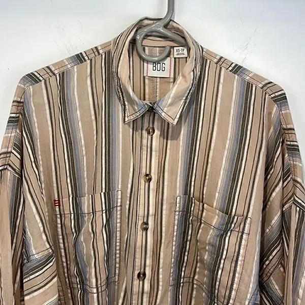 BDG Urban Outfitters Bell Button-Down Shirt Striped Oversized Long Sleeve (XS) - Image 11