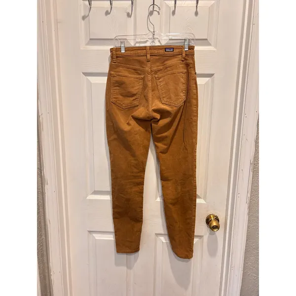 Patagonia Womens 27 Corduroy Skinny Pants Gold Tan‎ High Rise 5-Pocket 55065 - Image 4