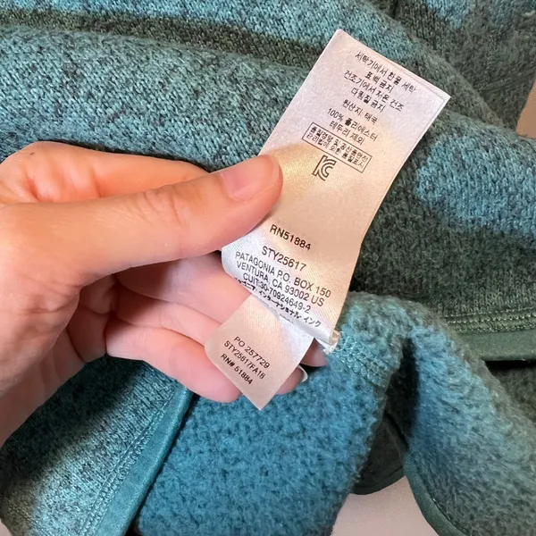 Patagonia Better Sweater 1/4 Zip Fleece Pullover Teal Heather Women's Small - Image 9