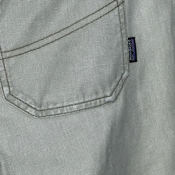 Patagonia Women Size‎ 8 Beige Hemp Blend Straight Leg Pants Pockets Mid Rise - Image 7