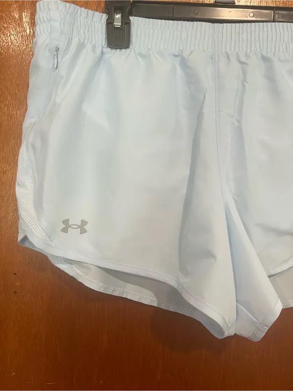 Under Armour Pale Blue Women's Athletic Shorts - Image 2