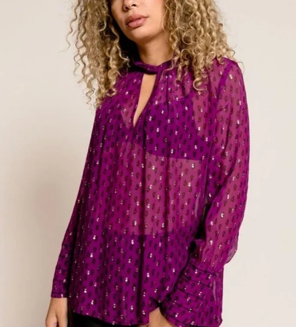 BASH Women's Cabri Twist Detail Top Sheer - Image 3