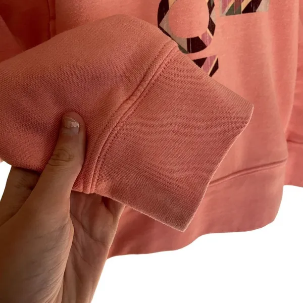 The North Face peach hoodie sweater pullover fleece comfortable top cotton - Image 5
