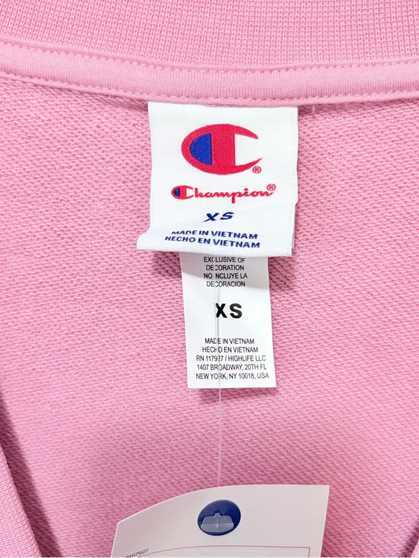 Champion Gameday Deep V Tunic French Terry Pullover Cosmic Pink Size XS NWT - Image 7