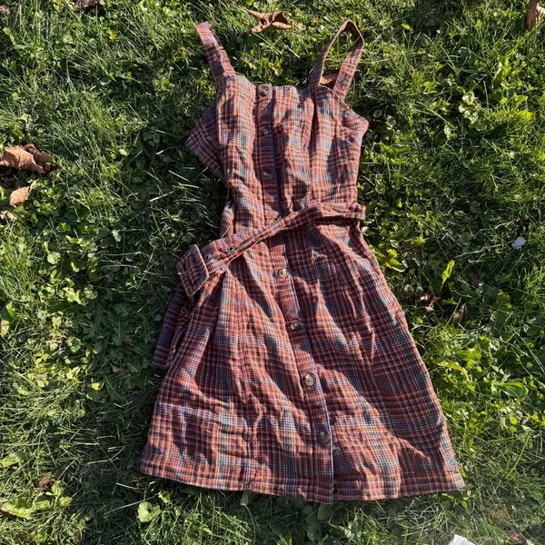 AE Plaid Button Down Dress - Image 3