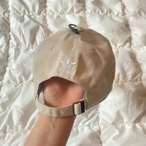 Adidas Women's Relaxed Fit Khaki White Cap Adjustable Strapback Hat - Image 2