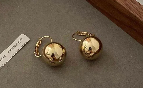 Elegant Metal Ball Dangle Drop Earrings for Women - Image 2
