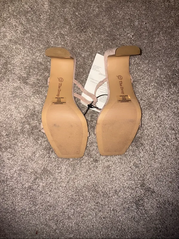 Minimalist Blush Strappy Square-Toe Heels 3 inch millennial pink size 8.5 new - Image 5