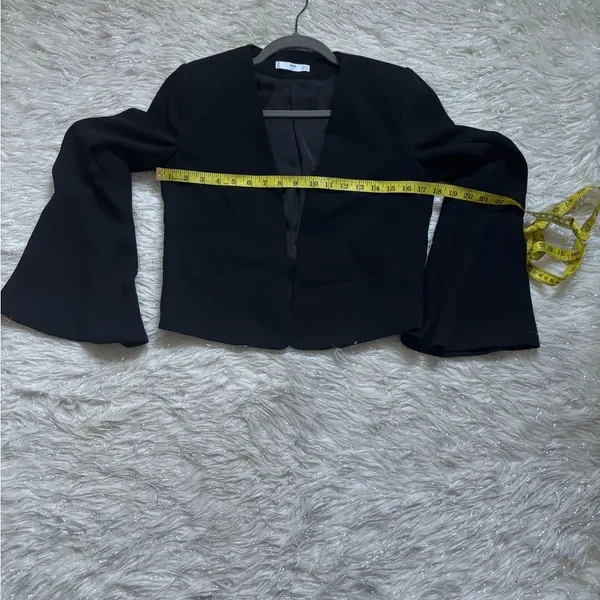 Mango Suit Black Women's Flared Sleeve Blazer Size USA XS EUR S MEX CH - Image 8