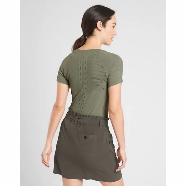 Athleta Olive Green Foothill Seemless Tee Athletic Shirt XL - Image 2