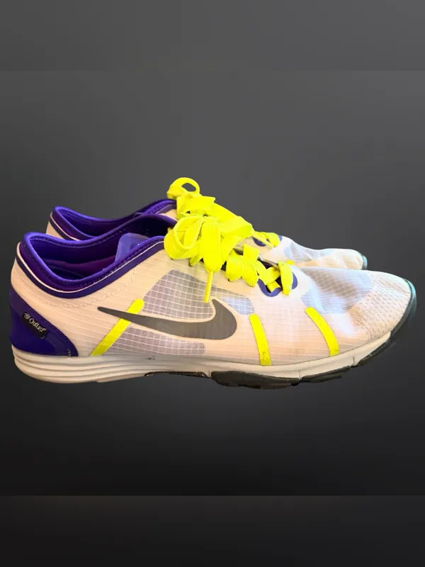 Nike Lunar Element Sneakers White Purple Neon Yellow Women’s 9 - Image 4