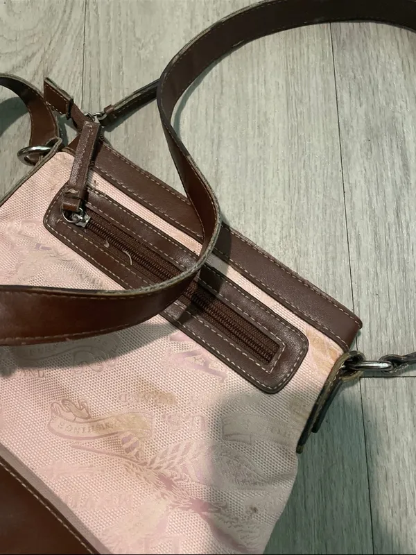 Women's Pink and Brown Crossbody Shoulder Bag - Image 2