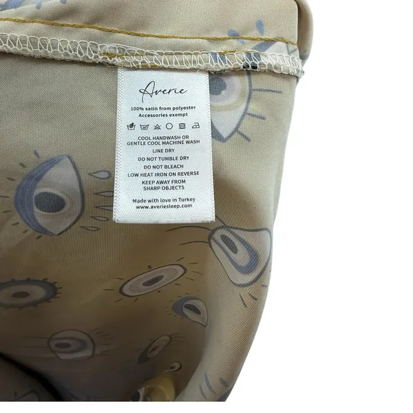 Averie Amara Evil Eye Satin Short Pajama Set Bronze Gold Size Medium - Image 7