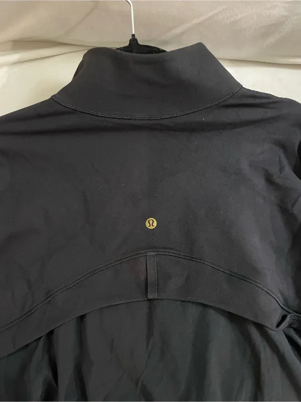 Lululemon Define Relaxed Fit Luon Full Zip Jacket Black Gold Size 10 NWT - Image 11
