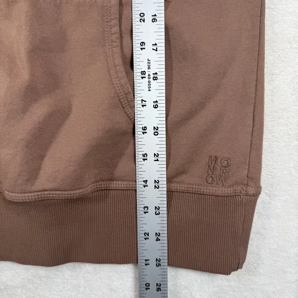 MONROW HT1170-1 Brown Cotton Pullover Hoodie Sweatshirt XS NEW - Image 6