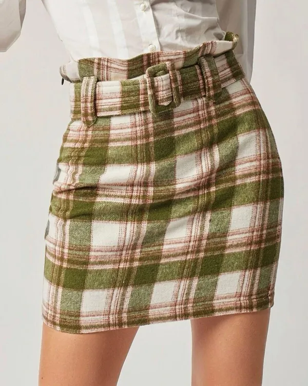 Boutique Plaid Skirt - Image 6