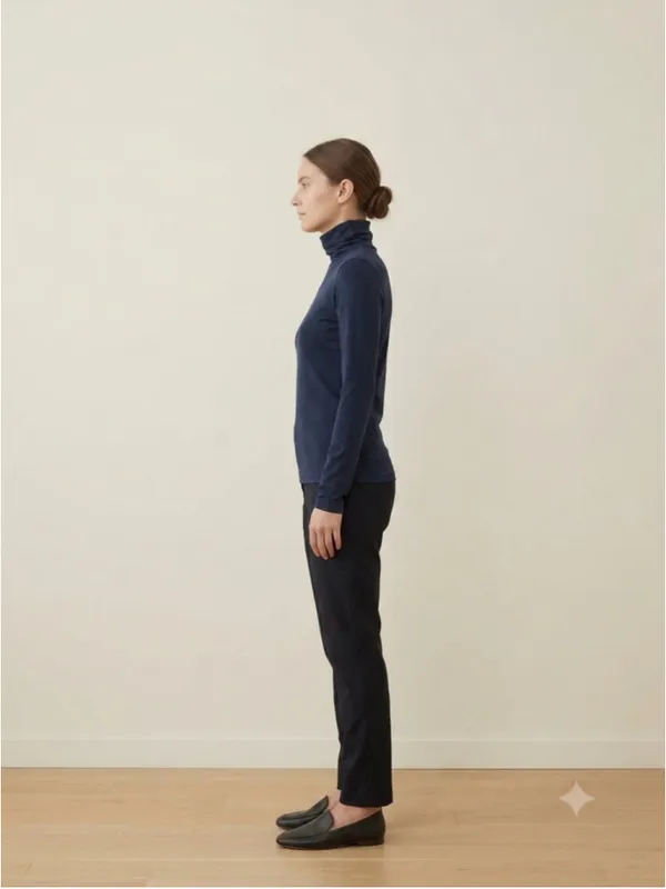 J.Crew Tissue Turtleneck Top Womens Size Large L Black Long Sleeve Cotton Knit - Image 2