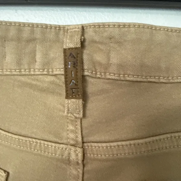 Ariat Wide Leg Jeans 33R Ultra High Rise Countryside French Khaki Stretch NWT - Image 9