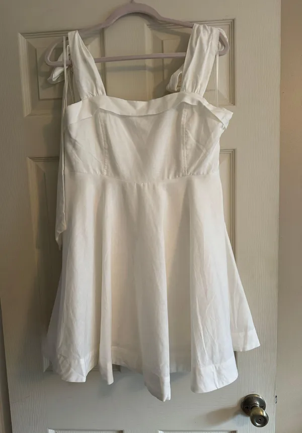 White Mini Cocktail Dress - Image 2