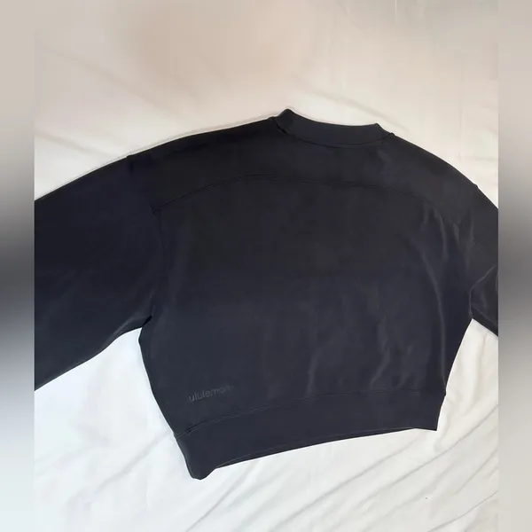 Lululemon NWOT Perfectly Oversized Cropped Crew *Softstreme - Black - 6 - Image 6