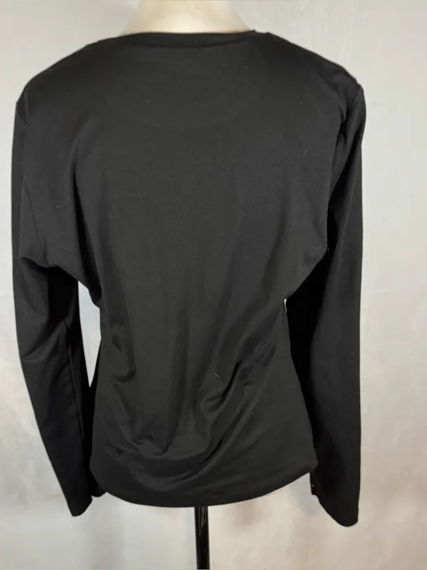 Tis the Season Fall Football Pumpkin Spice long sleeve black tshirt size XL - Image 4
