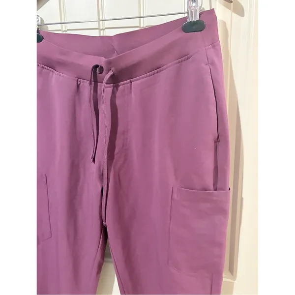Mandala Maroon Cargo Scrubs Pants Pink Size M - Image 4