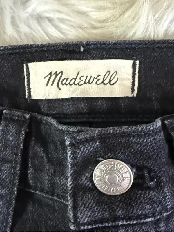 Madewell The Perfect Vintage Wide-Leg Jeans Women’s Size 25 Black High Rise - Image 3
