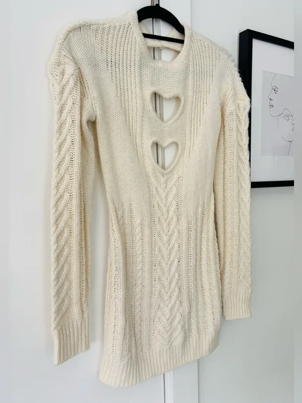 For Love & Lemons Vera Heart Cut Out Dress size Medium white/cream - Image 3