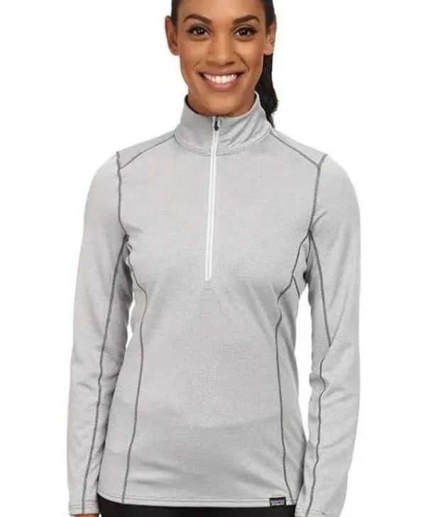 Patagonia Women's Capilene Midweight Zip-Neck baselayer long sleeve gray small - Image 11