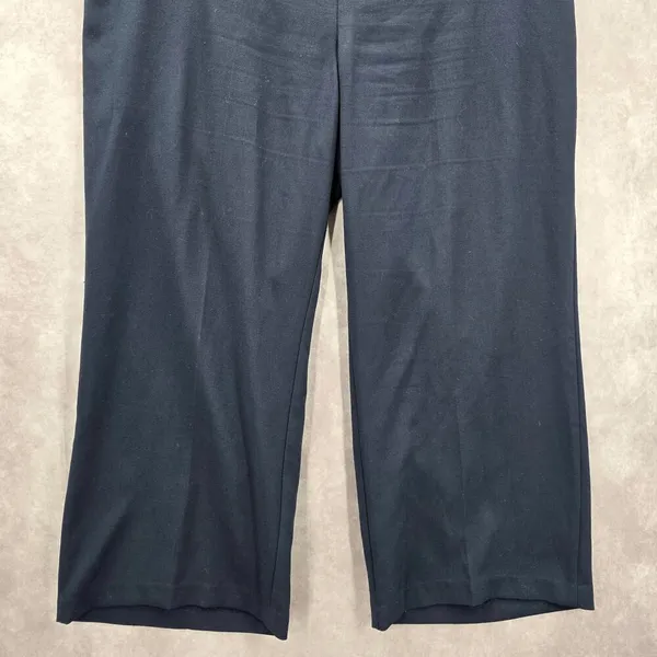 Old Navy Blue Wide Leg Bootcut Pants Bottoms Classic Executive Trousers‎ Plus 20 - Image 4