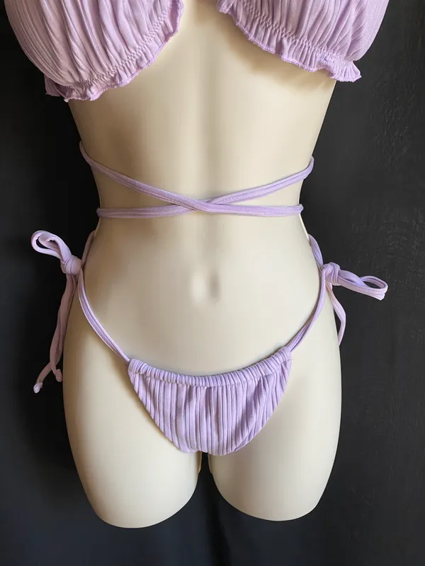 Pastel Pink Two Piece Bikini Size XS - Image 3
