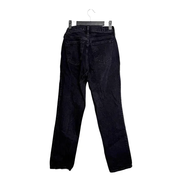 Abercrombie & Fitch Curve Love The '90s Straight Mid Rise Black Jeans 25 Short - Image 2