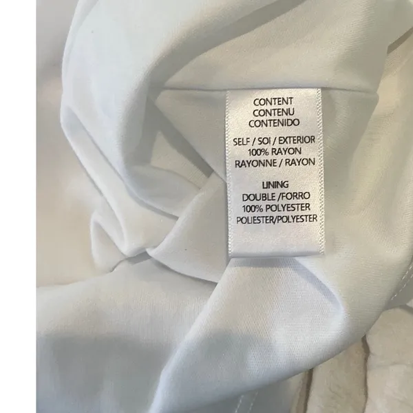 WAYF White Fit and Flare V-Neck Short Sleeve Midi Dress Small Norstrom - Image 5