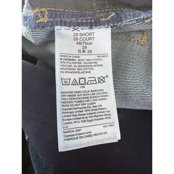 Gap Maternity 1969 Best Girlfriend Medium wash Jeans‎ straight leg Size 29 Short - Image 10